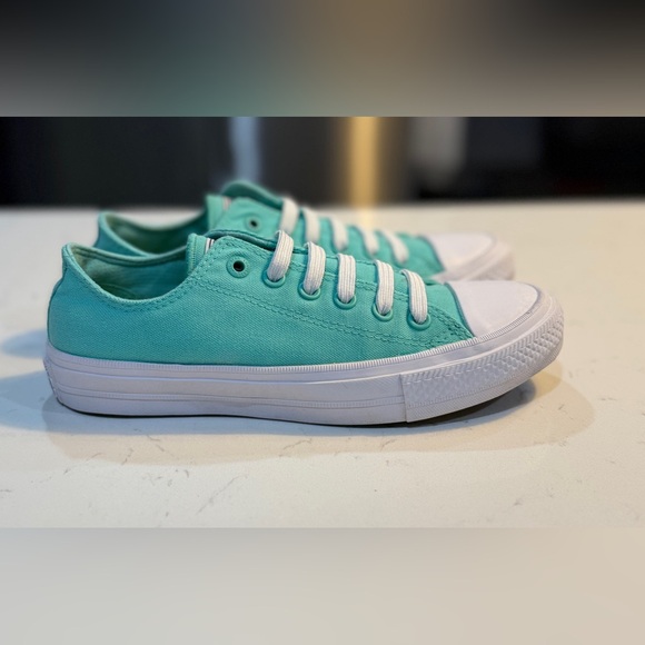 Converse All Star Chuck Taylor Unisex Turquoise Low Tops - Unisex Women: 7 Men:5 - Picture 5 of 13